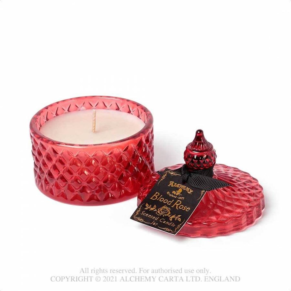 Alchemy - Scented Boudoir Candle Jar - Blood Rose (Small) Scented Candle - Red